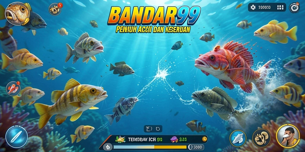 Gameplay BANDAR99 yang seru dengan berbagai ikan dan senjata.