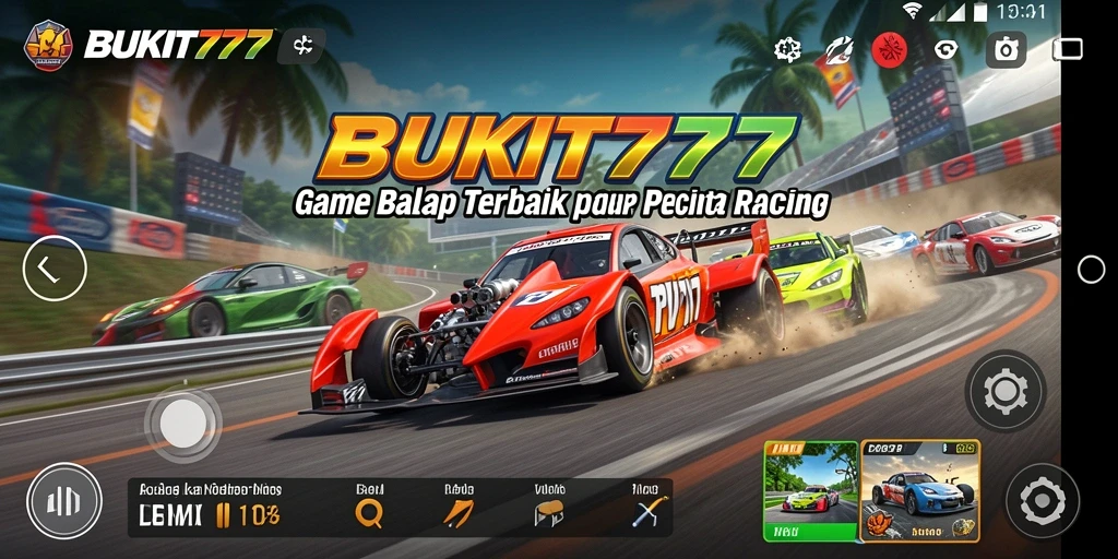 Tampilan gameplay Racing yang mendebarkan di BUKIT777.