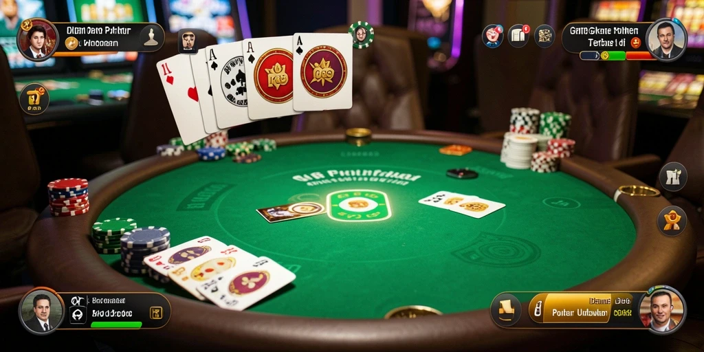 Tampilan gameplay Poker di IDR89 yang seru dan menarik.