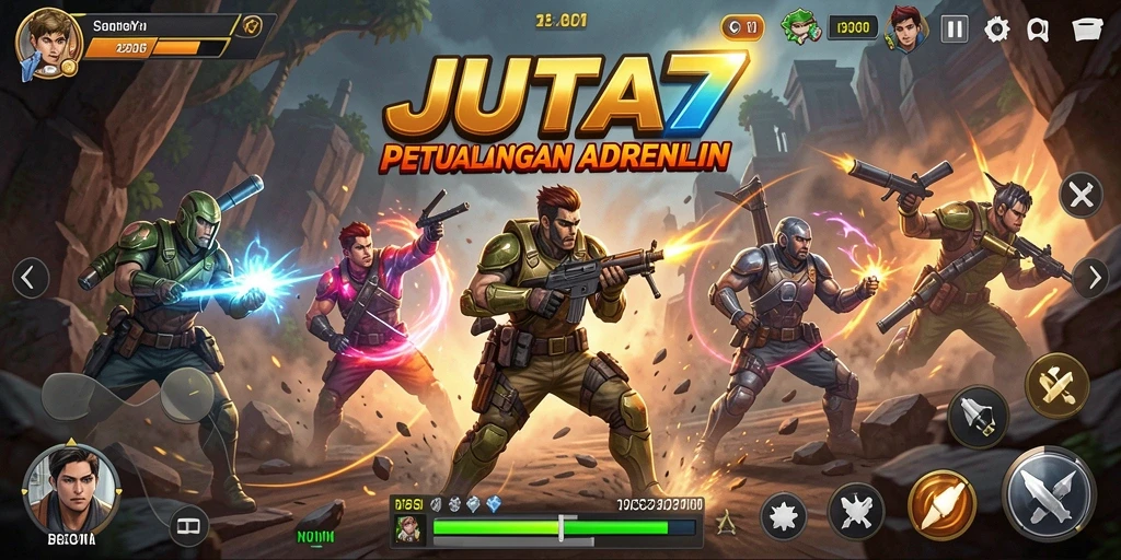 Gameplay JUTA7 yang seru dan adrenalin tinggi.