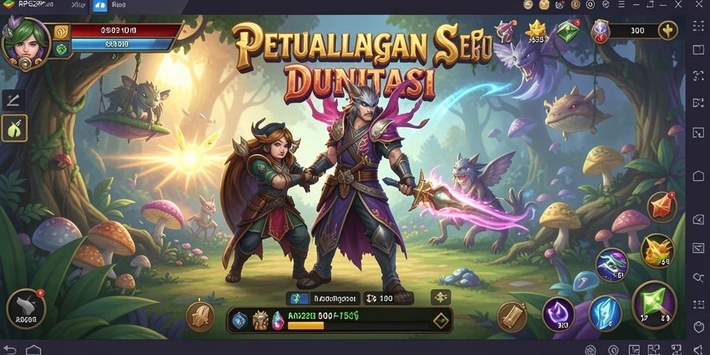 Screenshot RP62RP menunjukkan pertarungan seru dalam misi petualangan.
