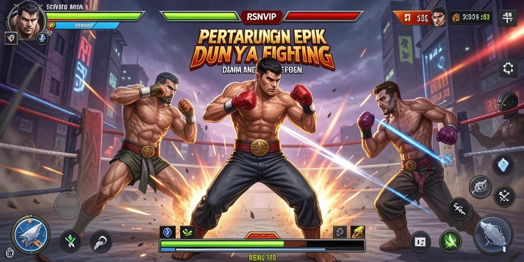 Tampilan menarik dari gameplay pertarungan di RSNVIP.