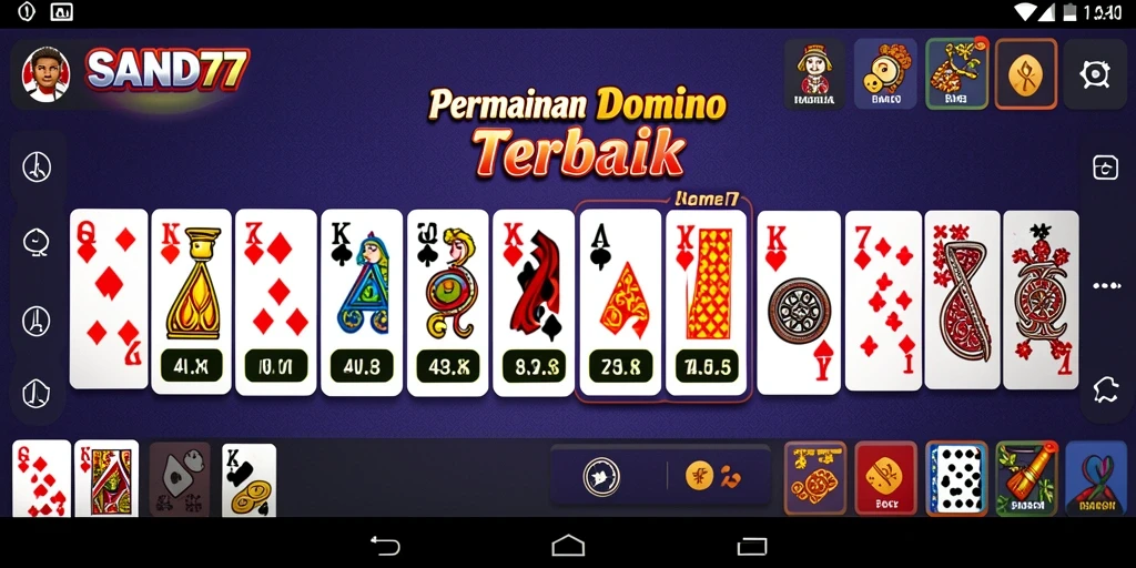 Tampilan gameplay SAND77 yang seru dalam permainan Domino.