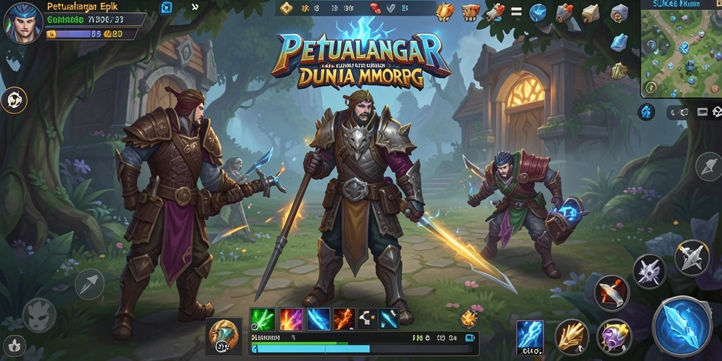 Gameplay menakjubkan dalam dunia MMORPG penuh aksi.