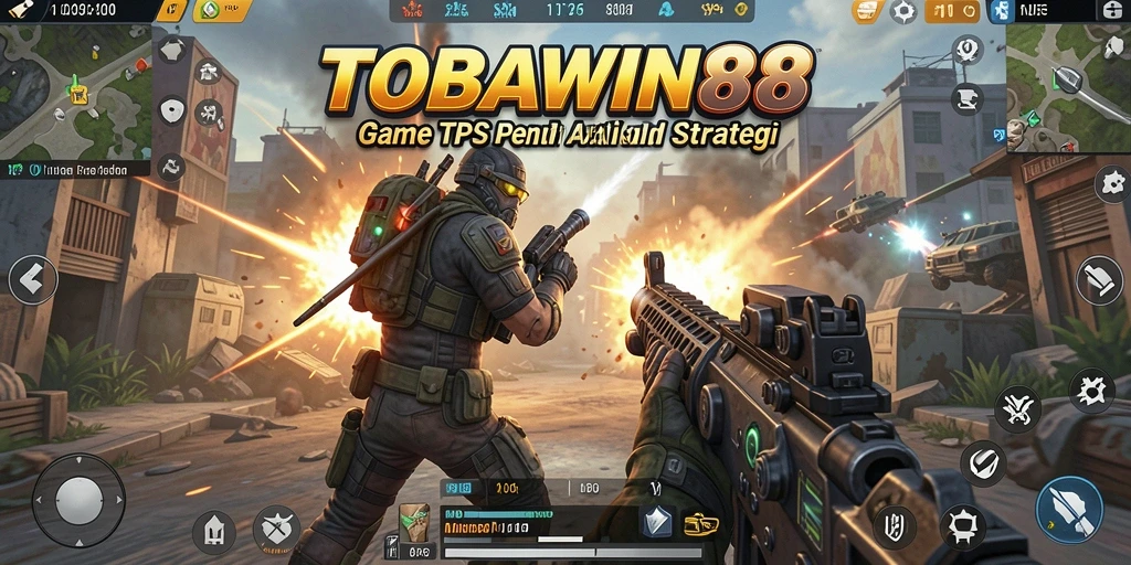 Screenshot TOBAWIN88 menampilkan aksi tembak-menembak yang mendebarkan.